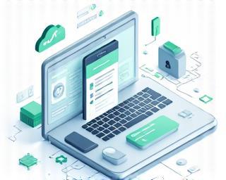 Illustration representing secure digital payment processing with cards and mobile