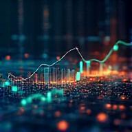 Illustration of a real-time data graph or dashboard showing dynamic information updates